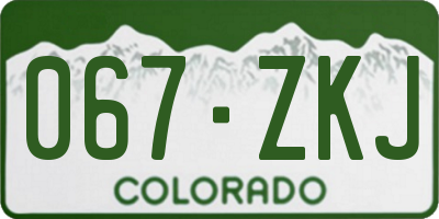 CO license plate 067ZKJ