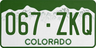 CO license plate 067ZKQ