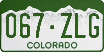 CO license plate 067ZLG