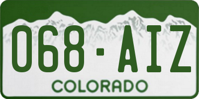 CO license plate 068AIZ
