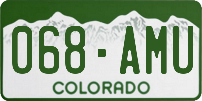 CO license plate 068AMU