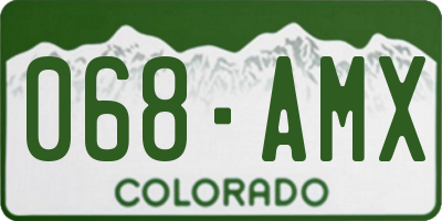 CO license plate 068AMX