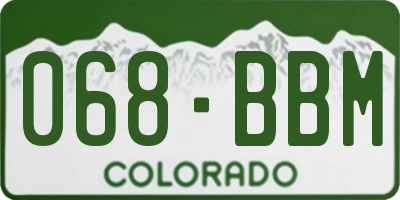 CO license plate 068BBM