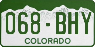 CO license plate 068BHY