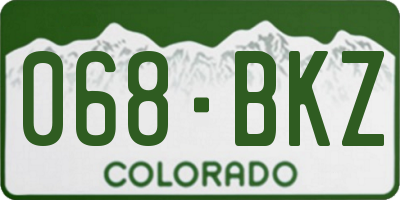 CO license plate 068BKZ