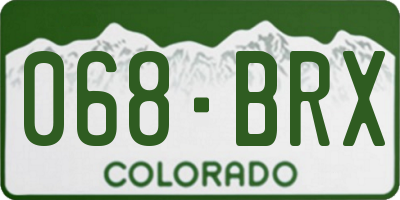 CO license plate 068BRX