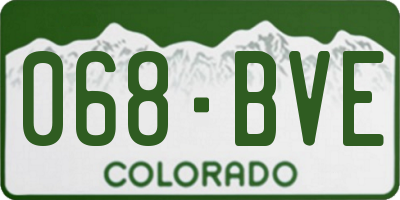 CO license plate 068BVE