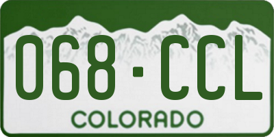 CO license plate 068CCL