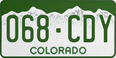 CO license plate 068CDY