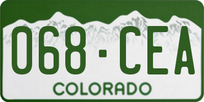 CO license plate 068CEA