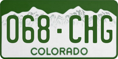 CO license plate 068CHG