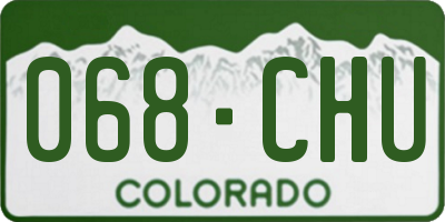 CO license plate 068CHU