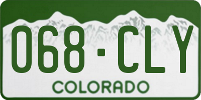CO license plate 068CLY