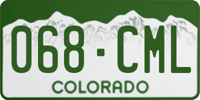 CO license plate 068CML