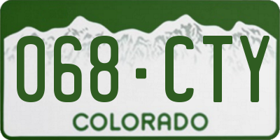 CO license plate 068CTY
