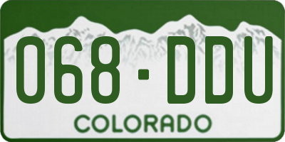 CO license plate 068DDU