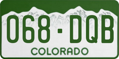 CO license plate 068DQB