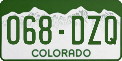CO license plate 068DZQ