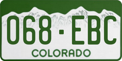 CO license plate 068EBC