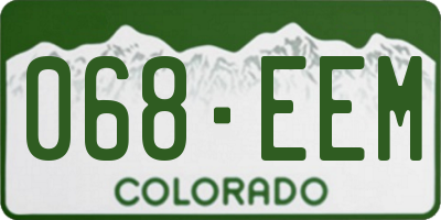 CO license plate 068EEM