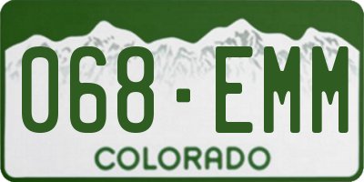 CO license plate 068EMM
