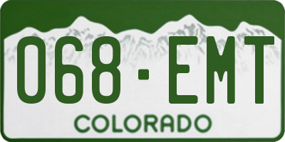 CO license plate 068EMT