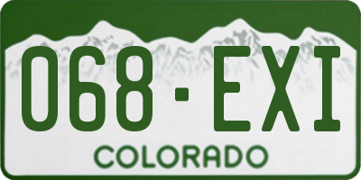 CO license plate 068EXI