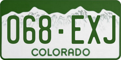 CO license plate 068EXJ