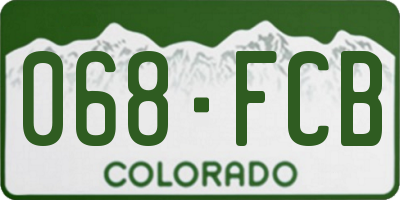 CO license plate 068FCB
