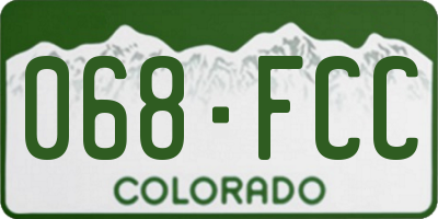 CO license plate 068FCC