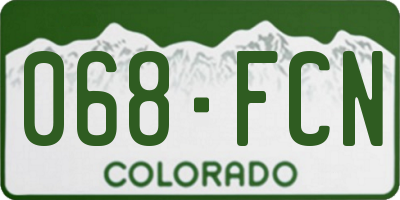 CO license plate 068FCN