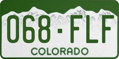 CO license plate 068FLF
