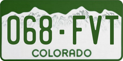 CO license plate 068FVT