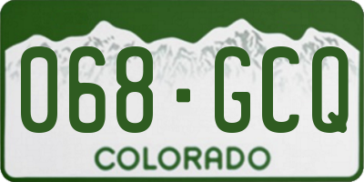 CO license plate 068GCQ