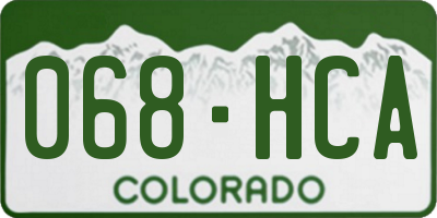 CO license plate 068HCA