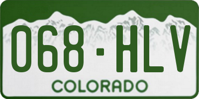 CO license plate 068HLV