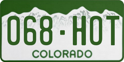 CO license plate 068HOT