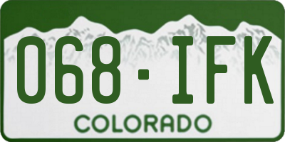 CO license plate 068IFK