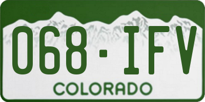 CO license plate 068IFV