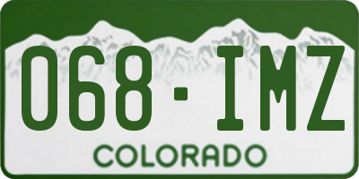 CO license plate 068IMZ