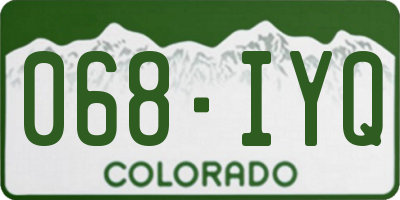 CO license plate 068IYQ