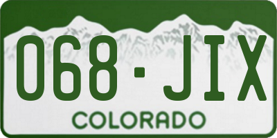 CO license plate 068JIX
