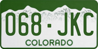 CO license plate 068JKC
