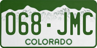 CO license plate 068JMC