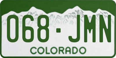 CO license plate 068JMN