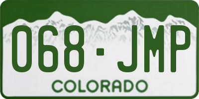 CO license plate 068JMP