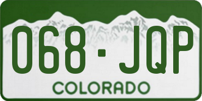 CO license plate 068JQP