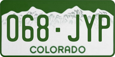 CO license plate 068JYP