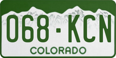 CO license plate 068KCN