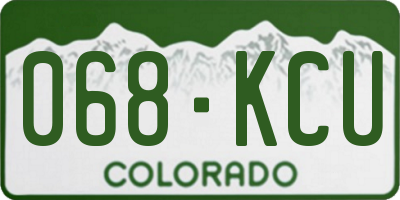 CO license plate 068KCU